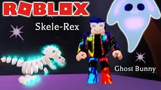 Неоновый Skele-Rex и неоновый Ghost-Bunny Наши новые петы в Адопт Ми Роблокс | Adopt Me Roblox