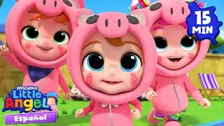 Los Tres Cerditos | Canciones Infantiles 🎵  Para bebés | Little Angel y sus amigos