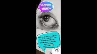 How to Daw a Realistic Eye Easily Using Random Cheap materials✏️📝My first Tutorial for the Beginners
