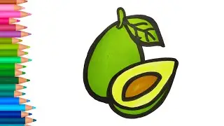 Avocado drawing for kids | How to draw an avocado easily