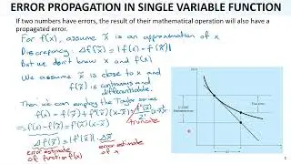 Numerical Methods Lec12 Ch04 Truncation Errors12 Error Propagation for a Single Variable