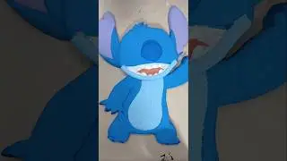 Stitch tallado en unicel, tecnopor, icopor , para pi&ntilde;ata.   #stitch #pi&ntilde;ata #asmr