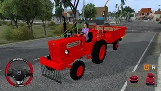 Mahindra Arjun Tractor Fully Loaded Truck IN City Road Trip BUSSID - Bus Simulator Indonesia Game