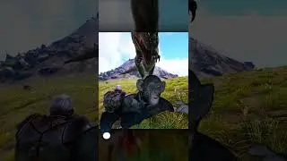CHASED BY A GIGA ON ARK! #arksurvivalevolved #arksurvivalascended  #dinosaur #gaming