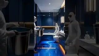 This Galaxy Blue Epoxy Floor Feels Like Deep Space 🌌 | PURE ASMR