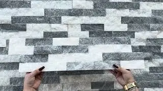 Large Sparkle Ice Grey Split Face Mosaic Tile