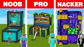 Minecraft NOOB vs PRO vs HACKER: CHEST HOUSE BUILD CHALLENGE / Animation