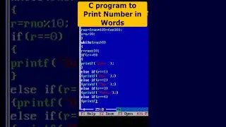 C program to convert digit into words using if else Part  C Programming 