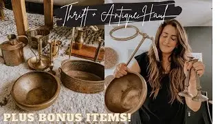 Thrift & Antique Shop with Me | Home Decor Haul *All Brass*