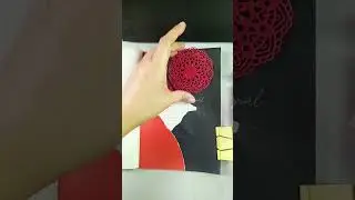 ASMR JOURNAL WITH ME 💜✨💜 lll BLACK AND RED JOURNAL SPREAD 🖤✨❤