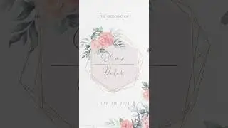 Soft Floral Theme Video Wedding Invitation | Animated Save the Date