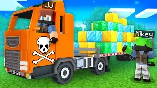 How JJ and Mikey Became CRIMINAL on TRUCK in Minecraft? - Maizen