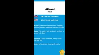 Affront meaning pronunciation and synonyms #Shorts