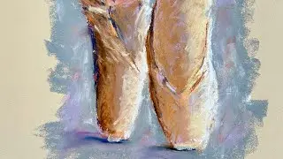 Expressive Ballet Shoes in Soft Pastels | Pastel Art