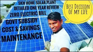 5KW Solar Power Plant | One Year Ownership Review | Pros-Cons |