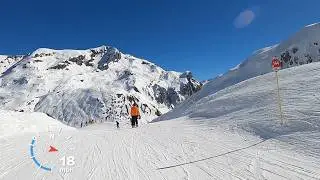 GoPro Skiing Zurs Red 144 POV | Muggengrat to Zursersee Lift | Arlberg Austria March 2025 HD