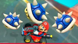 Solo CAPARAZ&Oacute;N AZUL en Mario Kart World | Gameplay 