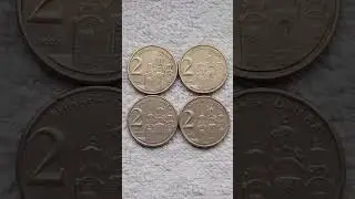 294. Four error coins 2 Dinar - 2002 - From Republika Serbia