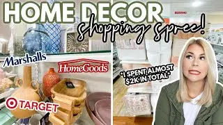 *CRAZY* $2K home accents SHOPPING SPREE at TARGET, HOMEGOODS, & MARSHALLS || Home Decorating Ideas