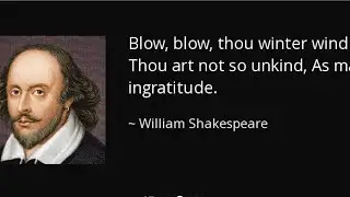 English Lesson Plan || Blow Blow thou winter wind by William Shakespeare