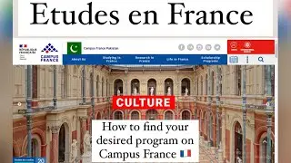 How to find your desired program on Campus France 🇫🇷