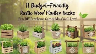 🪵 11 Rustic Wood Planter Hacks on a Budget | Farmhouse DIY Garden Magic!