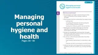 Template Food Control Plan - Managing personal hygiene and health