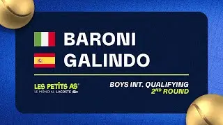 Les Petits As 2023 | Boys International Qualifications 2R | Mattia Baroni vs Aleix Galindo