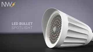 NuWatt White Bullet Light LED Outdoor Spotlights