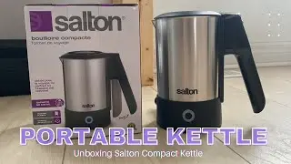 Unboxing Portable Compact Kettle Travel Size Salton great for Travel or Camping