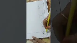 sharee border design / how to  draw border line / flowers drawing