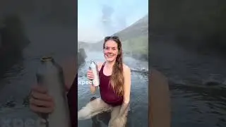 Best FREE hot spring experience in Iceland 🇮🇸❤️ #hotspring #iceland #icelandadventure #hiking