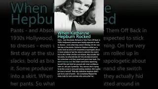Fashion Rewritten ｜ Katharine Hepburn OEPV4tpPvlk 09 score65 unknown american actress katharine h