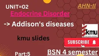 Addison's diseases #part =5 #unit=2  #Endocrine disorder #conceptual lecture