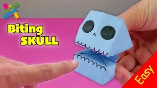 Origami Biting Skull | Halloween DIY | How to Fold a Paper Skull