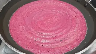 Crispy Beetroot dosa recipe | How to make beetroot dosa | Beetroot breakfast recipe |