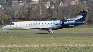 Air Hamburg Embraer Legacy 650 (D-AHOI) takeoff at Bern Airport | AviationSven