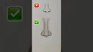 Nose Drawing Tutorial 👃 ✨ #ArtTutorial #PencilDrawing #Sketch