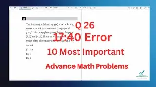 Q 26 Error at 17:40 Re-explained of 10 Most important Advance math questions #sat