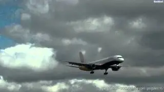 Monarch 757-200 G-MONJ WINDY Landing | 23R EGCC/MAN | 12th May 2012 (FULL HD)