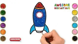 How to Draw a Rocket - Easy Rocket Drawing for Kids Step by Step