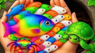 Small Wonderful Pond, Big Catch! Colorful Fish, Crab & Turtle