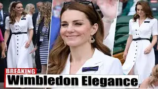 Catherine Stuns at Wimbledon in Elegant White Suzannah Dress