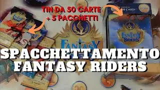 FANTASY RIDERS: TIN BOX con 50 carte + 5 pacchetti - SPACCHETTAMENTO