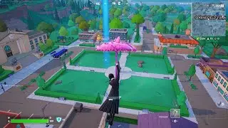 Knock the Jabediah Springfield statue's head off Fortnite Kickstart quests 
