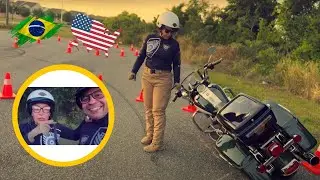 PRIMEIRO TREINO DE MOTO DA MINHA  ALUNA QUE VEIO DO  BRASIL
