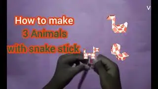 How to make animals with snake stick . Easily makable. Swan, peacock, dog