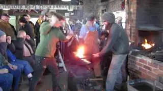 Mike Armstrong's Wrought Iron Hammer Demo at Waldie's 2016