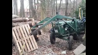 Holzsaison 2018/19 mit Hummel Kettenschlepper und Deutz D30s