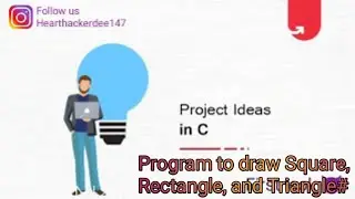 New program to draw Square, Rectangle and Triangle | using  C4droid and Sololearn |